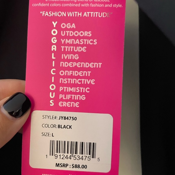 Yogalicious black zip up - Picture 3 of 4